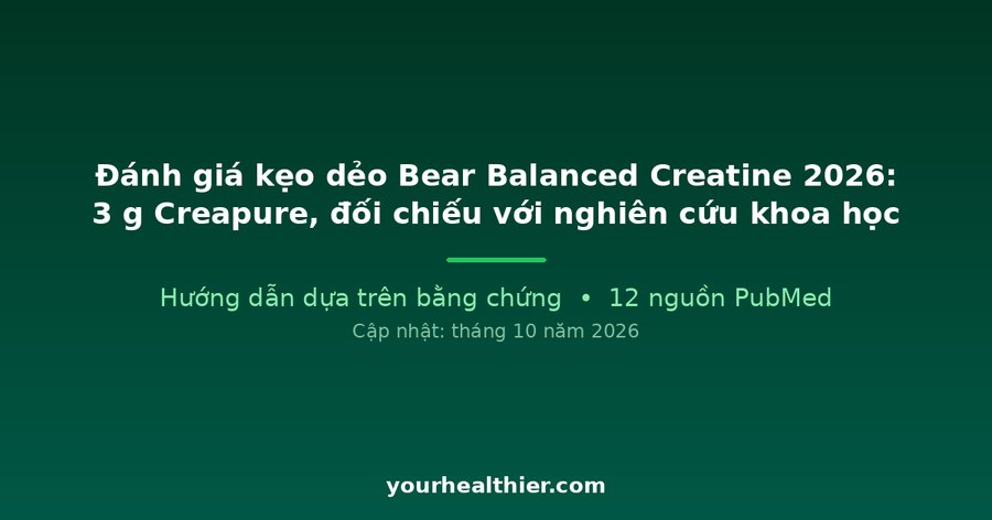 Đánh giá kẹo dẻo Bear Balanced Creatine 2026: 3 g Creapure, đối chiếu với nghiên cứu khoa học