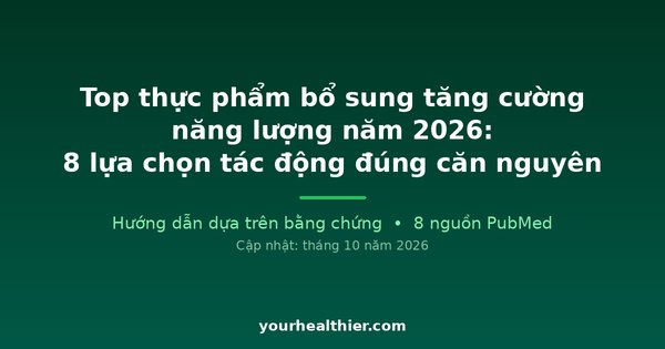 Top thực phẩm bổ sung tăng cường năng lượng năm 2026: 8 lựa chọn tác động đúng căn nguyên