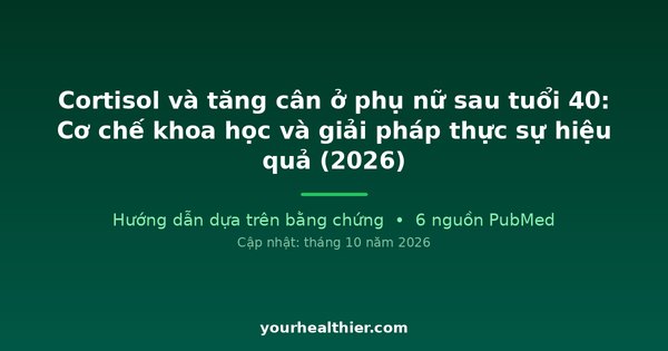 Cortisol và tăng cân ở phụ nữ sau tuổi 40: Cơ chế khoa học và giải pháp thực sự hiệu quả (2026)