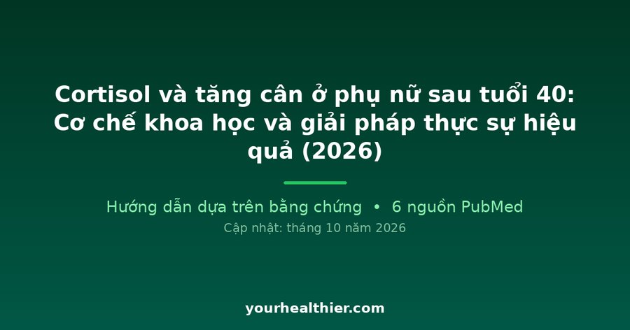 Cortisol và tăng cân ở phụ nữ sau tuổi 40: Cơ chế khoa học và giải pháp thực sự hiệu quả (2026)