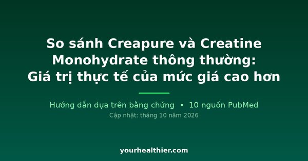 So sánh Creapure và Creatine Monohydrate thông thường: Giá trị thực tế của mức giá cao hơn