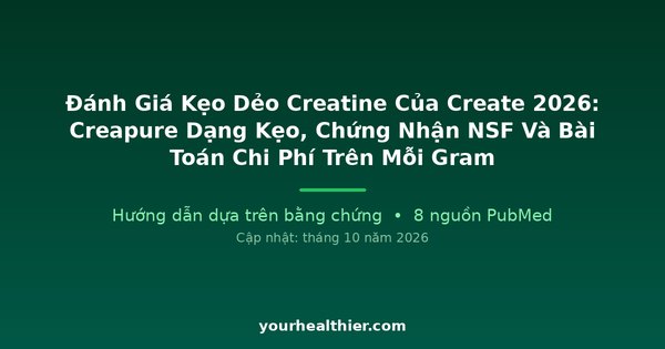 Đánh Giá Kẹo Dẻo Creatine Của Create 2026: Creapure Dạng Kẹo, Chứng Nhận NSF Và Bài Toán Chi Phí Trên Mỗi Gram