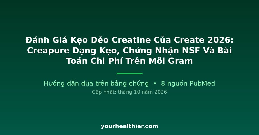 Đánh Giá Kẹo Dẻo Creatine Của Create 2026: Creapure Dạng Kẹo, Chứng Nhận NSF Và Bài Toán Chi Phí Trên Mỗi Gram