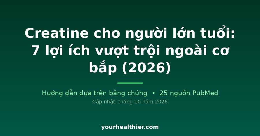 Creatine cho người lớn tuổi: 7 lợi ích vượt trội ngoài cơ bắp (2026)