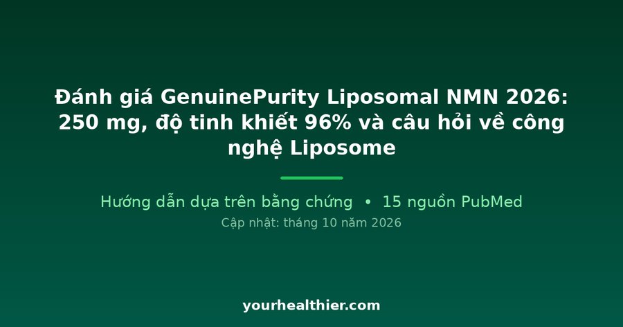 Đánh giá GenuinePurity Liposomal NMN 2026: 250 mg, độ tinh khiết 96% và câu hỏi về công nghệ Liposome
