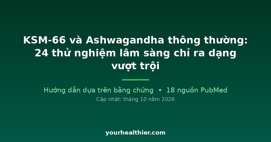 KSM-66 và Ashwagandha thông thường: 24 thử nghiệm lâm sàng chỉ ra dạng vượt trội