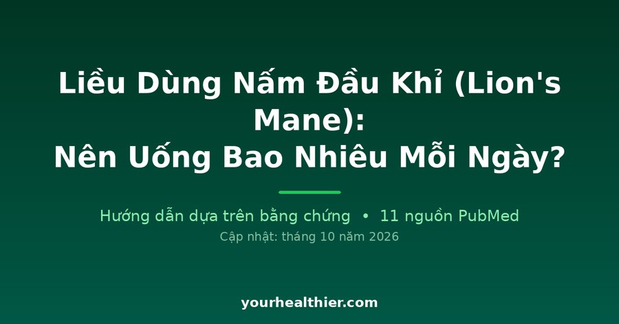 Liều Dùng Nấm Đầu Khỉ (Lion’s Mane): Nên Uống Bao Nhiêu Mỗi Ngày?