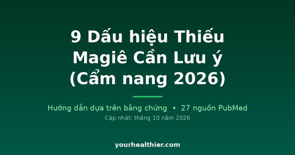 9 Dấu hiệu Thiếu Magiê Cần Lưu ý (Cẩm nang 2026)