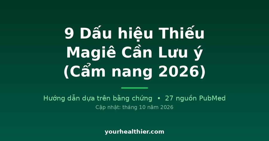 9 Dấu hiệu Thiếu Magiê Cần Lưu ý (Cẩm nang 2026)