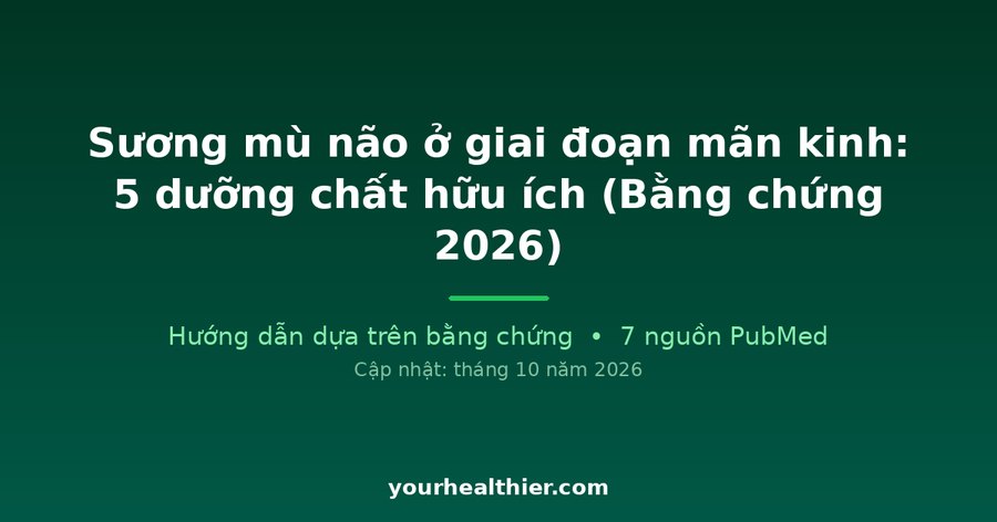 Sương mù não ở giai đoạn mãn kinh: 5 dưỡng chất hữu ích (Bằng chứng 2026)