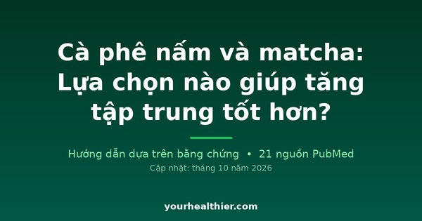 Cà phê nấm và matcha: Lựa chọn nào giúp tăng tập trung tốt hơn?