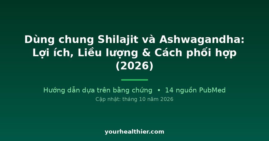 Dùng chung Shilajit và Ashwagandha: Lợi ích, Liều lượng & Cách phối hợp (2026)