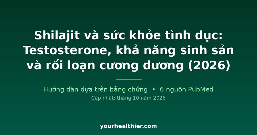 Shilajit và sức khỏe tình dục: Testosterone, khả năng sinh sản và rối loạn cương dương (2026)