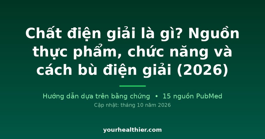 Chất điện giải là gì? Nguồn thực phẩm, chức năng và cách bù điện giải (2026)
