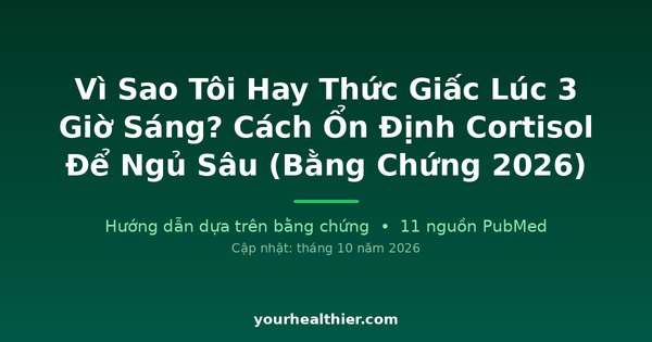 Vì Sao Tôi Hay Thức Giấc Lúc 3 Giờ Sáng? Cách Ổn Định Cortisol Để Ngủ Sâu (Bằng Chứng 2026)