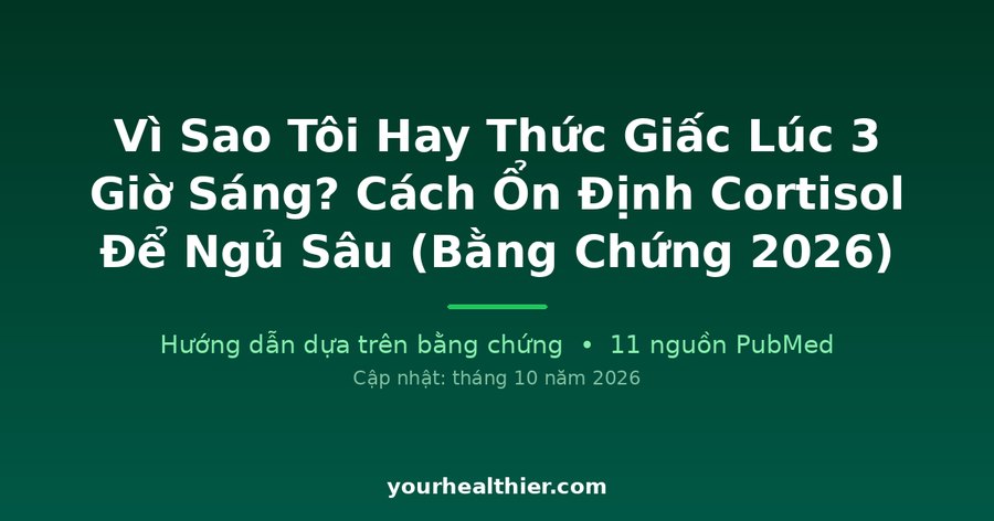 Vì Sao Tôi Hay Thức Giấc Lúc 3 Giờ Sáng? Cách Ổn Định Cortisol Để Ngủ Sâu (Bằng Chứng 2026)
