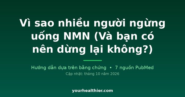 Vì sao nhiều người ngừng uống NMN (Và bạn có nên dừng lại không?)